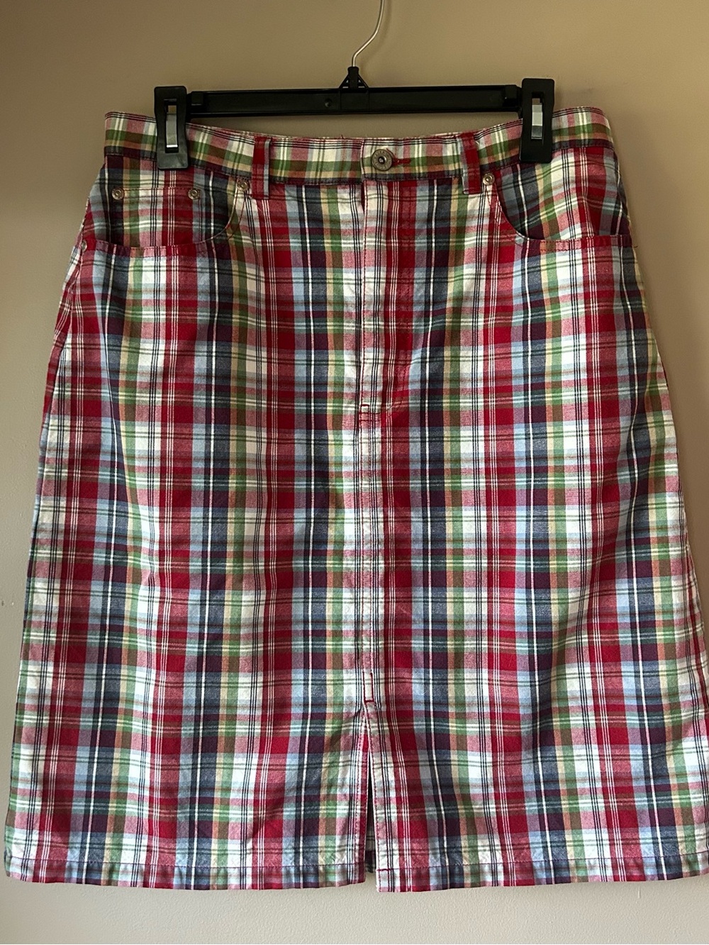 Vintage Eddie Bauer Skirt Women Sz 12 Tall
Multicolor Madra Plaid 100% Cotton